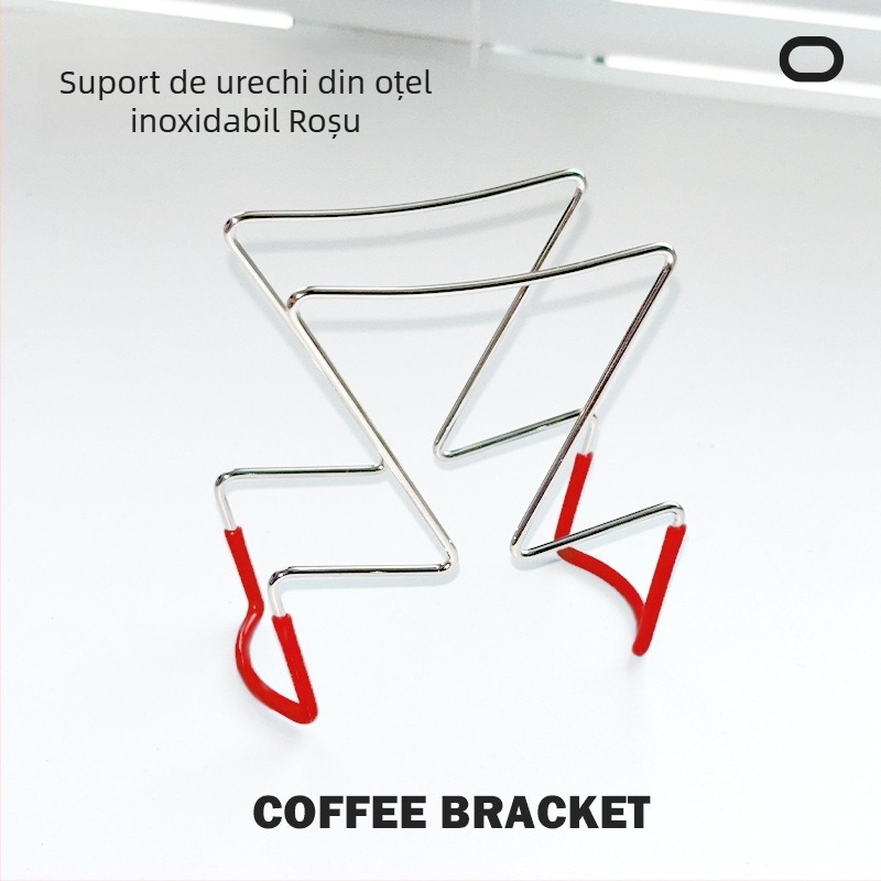 Suport pentru cafea pour-over din oțel inoxidabil 304, cu suport pentru filtre — portabil, pentru exterior