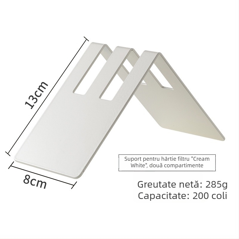 Suport din oțel inoxidabil pentru hârtie de filtru V60 și raft de depozitare a filtrelor, în formă conică/fan, accesorii pentru cafea