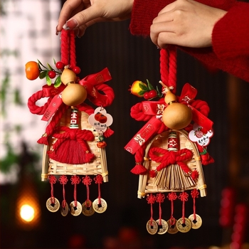 Pandantiv cu nod chinezesc pentru mânerul ușii, ornament în formă de dovleac pentru Festivalul Primăverii