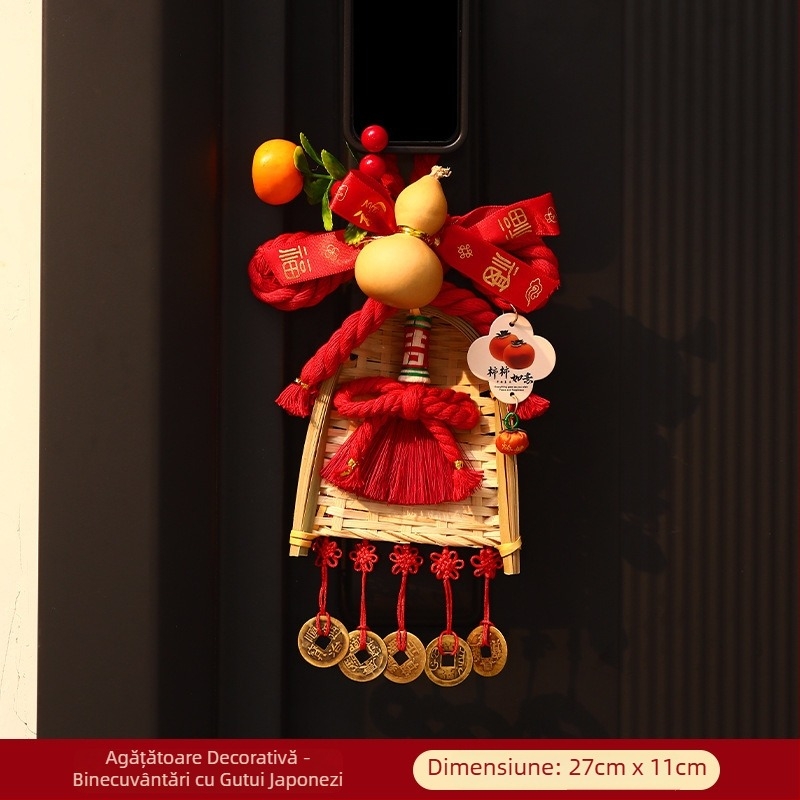 Pandantiv cu nod chinezesc pentru mânerul ușii, ornament în formă de dovleac pentru Festivalul Primăverii