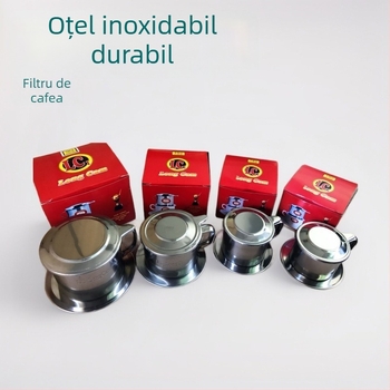 Vas de cafea din oțel inoxidabil cu filtru metal reutilizabil