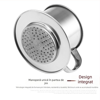 Vas de cafea din oțel inoxidabil cu filtru metal reutilizabil