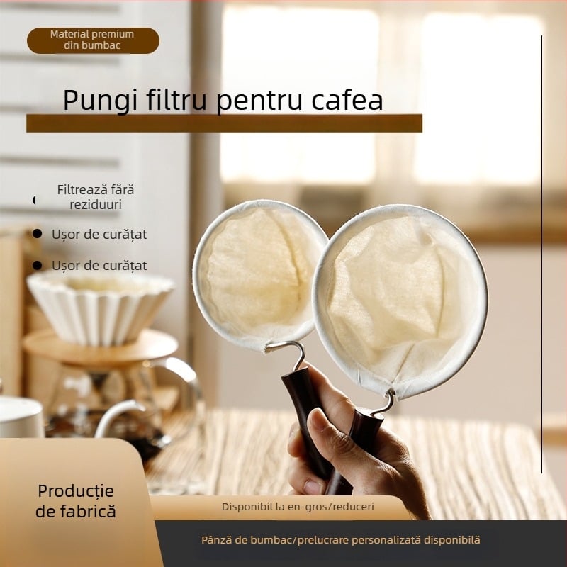 Filtru de cafea cu urechi pentru cafea și ceai, filtru din material nețesut