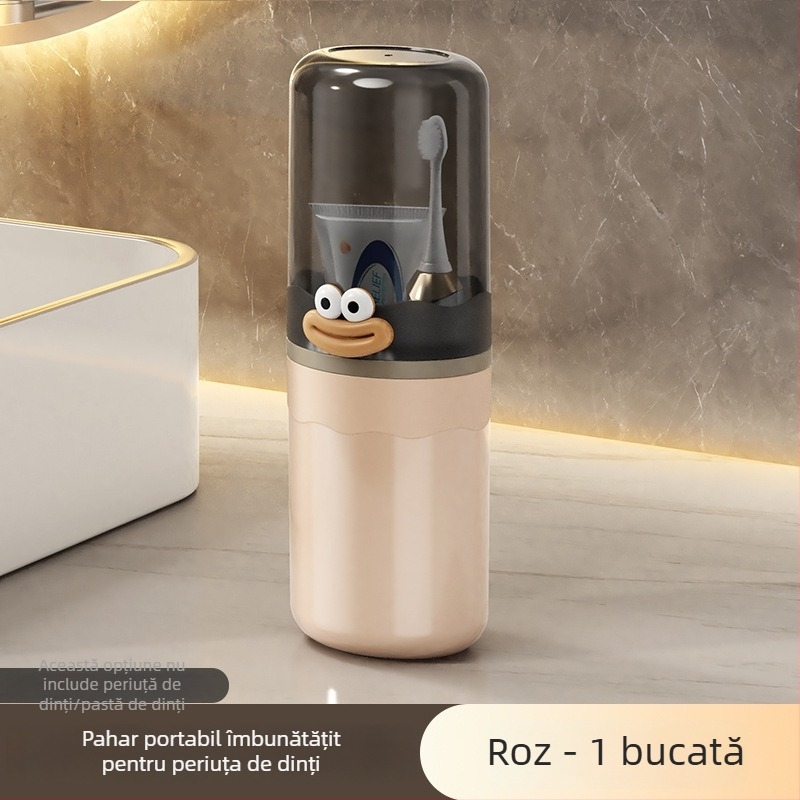 Set portabil de periuțe de dinți și pahar de gură în stil luxos, din PP, cutie de depozitare pentru casă și călătorii