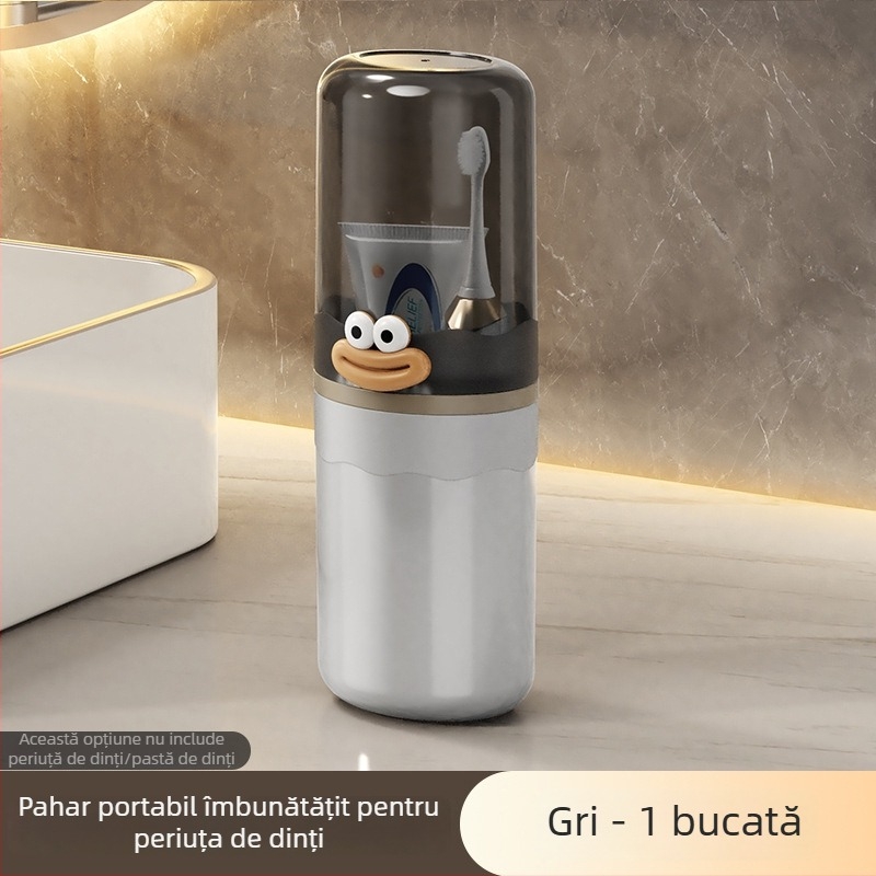 Set portabil de periuțe de dinți și pahar de gură în stil luxos, din PP, cutie de depozitare pentru casă și călătorii