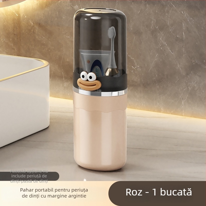 Set portabil de periuțe de dinți și pahar de gură în stil luxos, din PP, cutie de depozitare pentru casă și călătorii