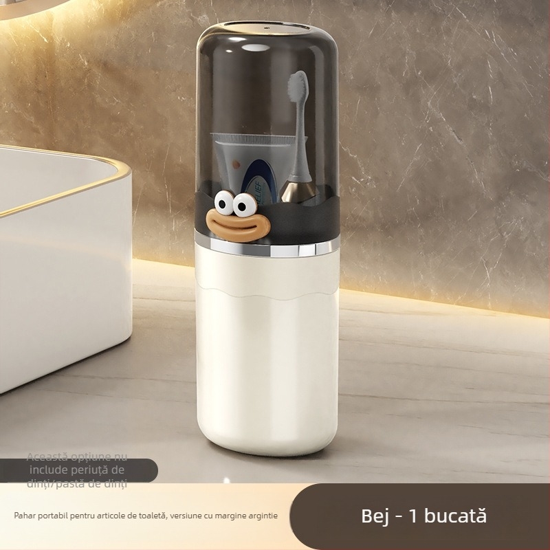 Set portabil de periuțe de dinți și pahar de gură în stil luxos, din PP, cutie de depozitare pentru casă și călătorii