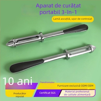 Decojitor vertical 3 în 1 pentru fructe și legume, oțel inoxidabil și ABS, portabil