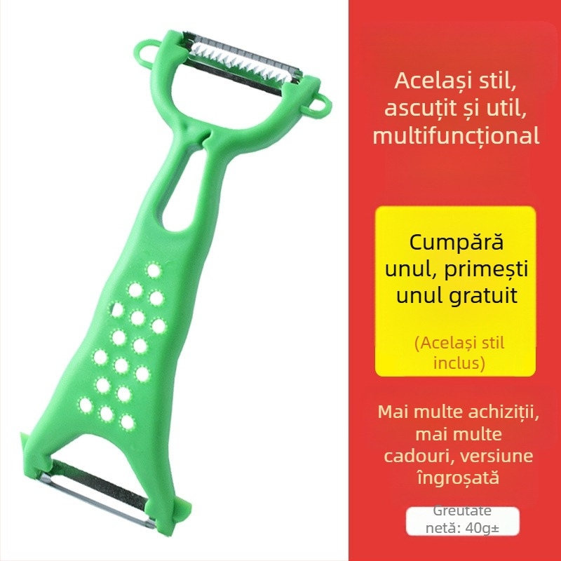 Curățător cu două capete - Unealtă de bucătărie vintage, multifuncțională pentru curățarea fructelor și cartofilor