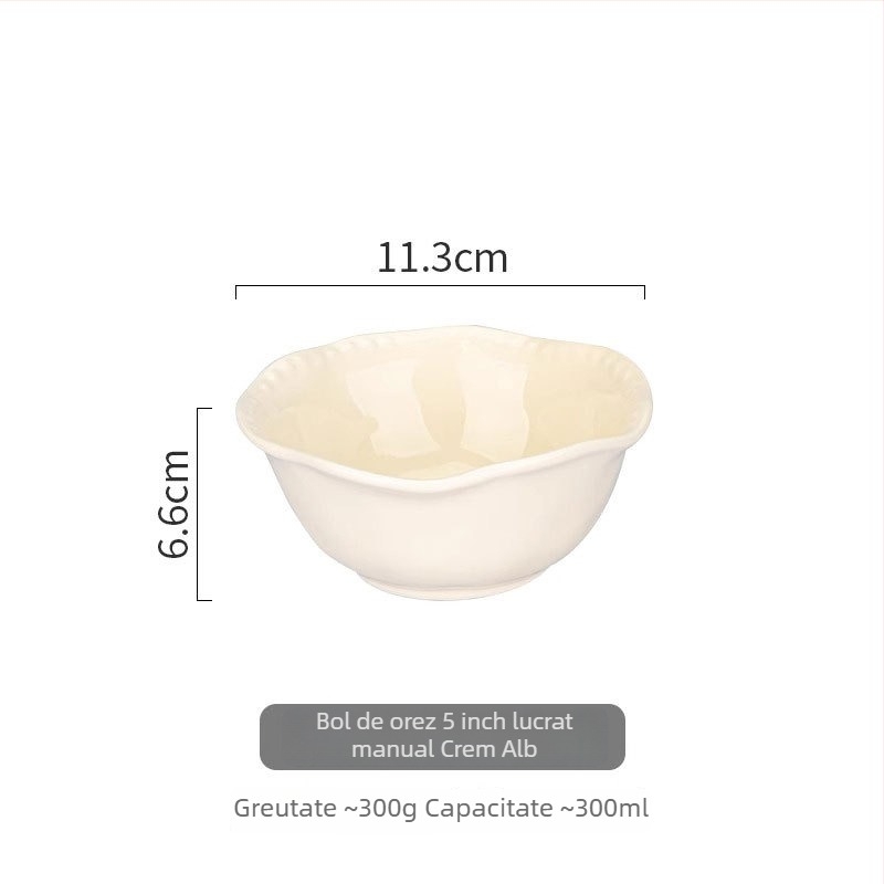 Set de veselă din ceramică Chaozhou – porțelan premium pentru uz casnic, boluri și farfurii, set complet