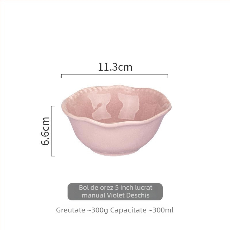 Set de veselă din ceramică Chaozhou – porțelan premium pentru uz casnic, boluri și farfurii, set complet