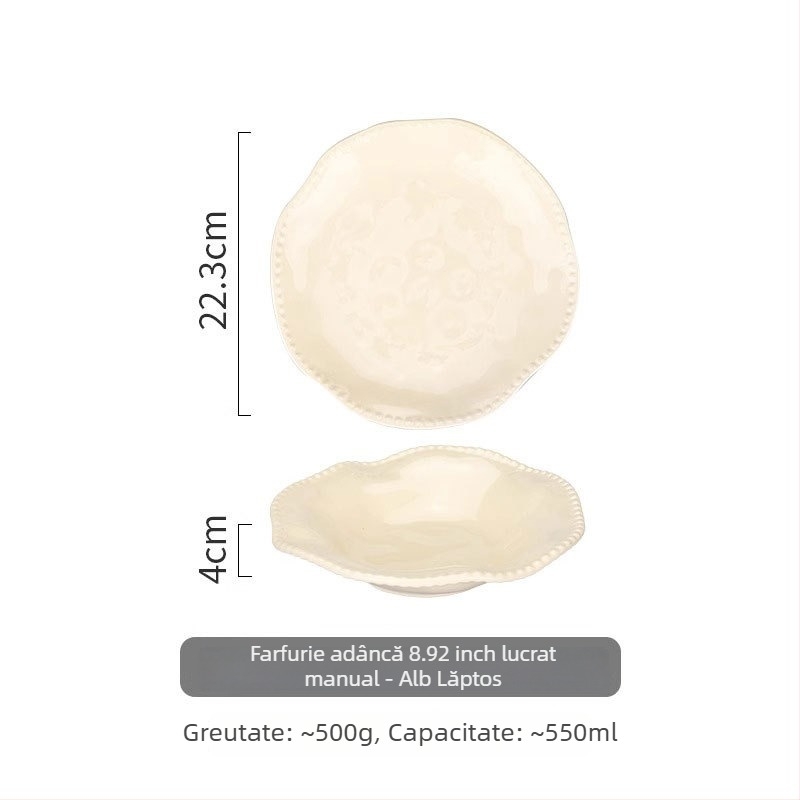 Set de veselă din ceramică Chaozhou – porțelan premium pentru uz casnic, boluri și farfurii, set complet