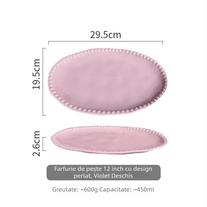 Set de veselă din ceramică Chaozhou – porțelan premium pentru uz casnic, boluri și farfurii, set complet