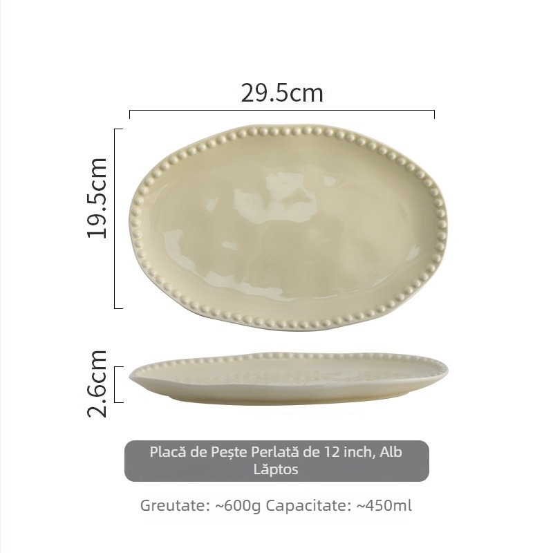 Set de veselă din ceramică Chaozhou – porțelan premium pentru uz casnic, boluri și farfurii, set complet