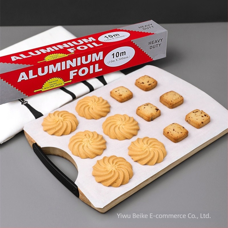 Folie de aluminiu pentru grătar și coacere, folie groasă, hârtie absorbantă pentru ulei, 10 m
