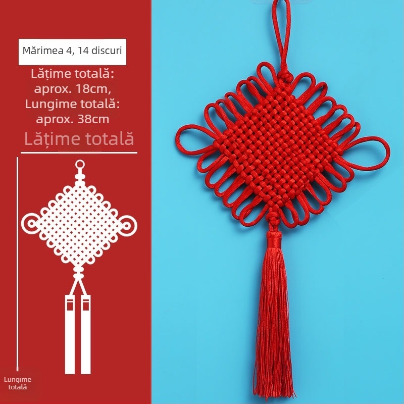 Pandantiv chinezesc împletit manual, mic, pentru living și decor de scenă, potrivit pentru Anul Nou și pentru mutarea într-un nou cămin