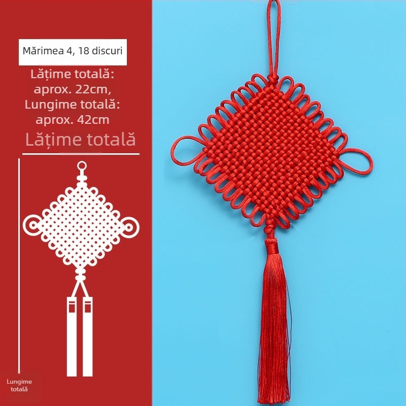 Pandantiv chinezesc împletit manual, mic, pentru living și decor de scenă, potrivit pentru Anul Nou și pentru mutarea într-un nou cămin