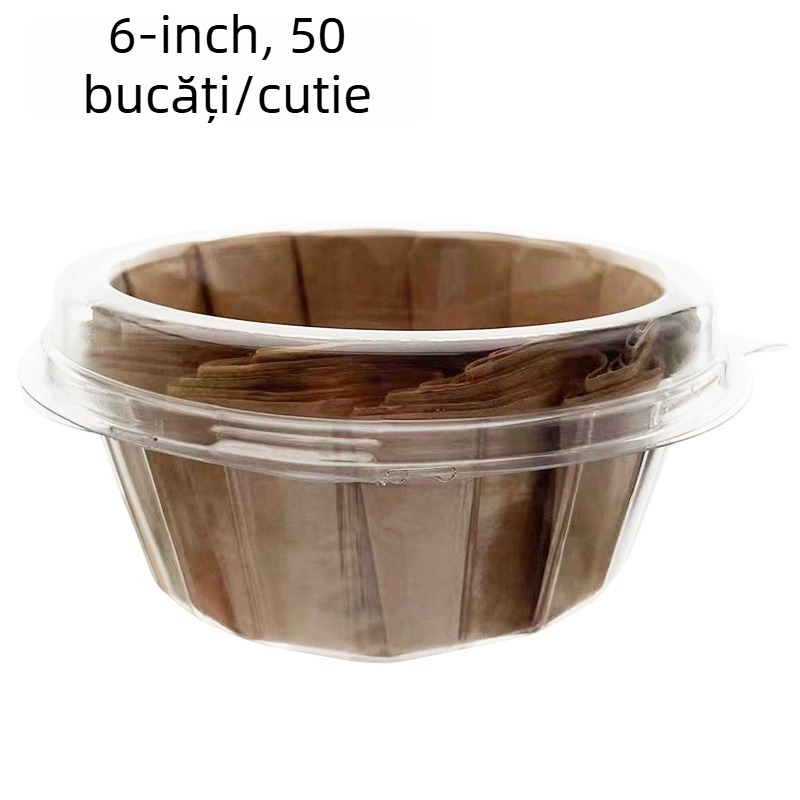 Hârtie de copt Basque, pentru o singură utilizare, cu acoperire PE, fără cute, rezistentă la temperaturi înalte, bază pentru tort, dimensiuni 4 și 6 inci