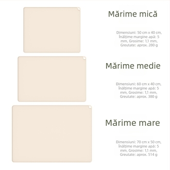 Covoraș de frământat din silicon alimentar, cu logo personalizabil, grosime suplimentară și ridicat, dimensiune mare, pentru bucătărie și întinderea aluatului