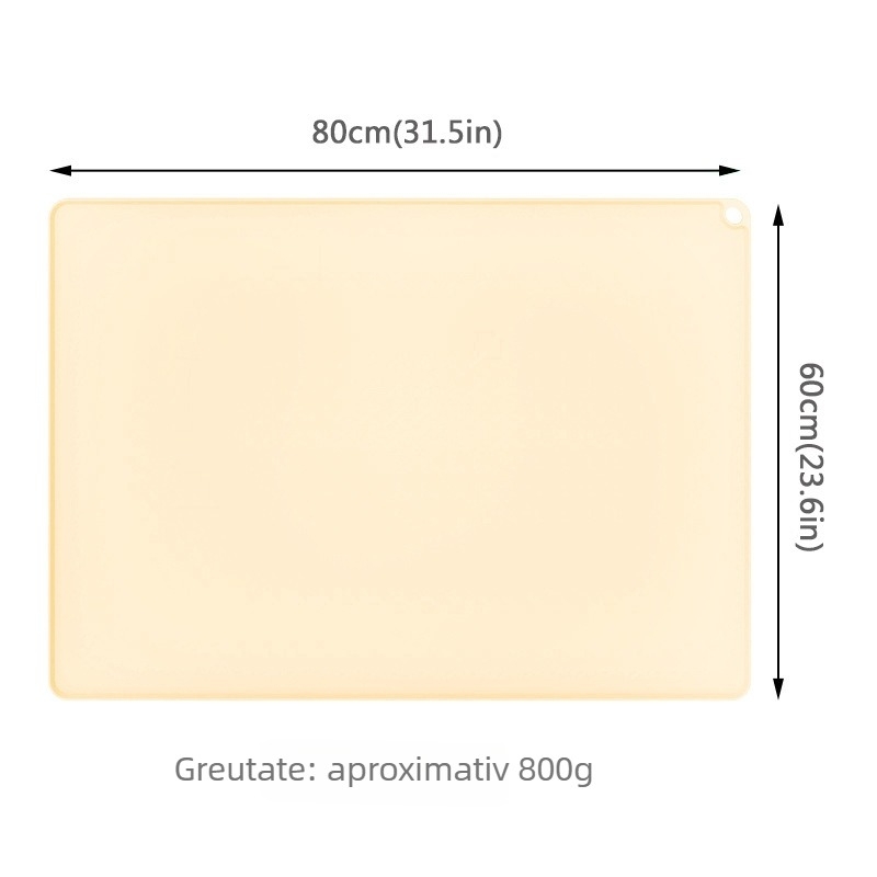Covoraș de frământat din silicon alimentar, cu logo personalizabil, grosime suplimentară și ridicat, dimensiune mare, pentru bucătărie și întinderea aluatului