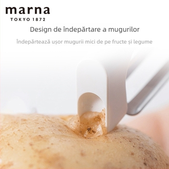 Marna curățător de fructe și legume, din oțel inoxidabil, cu lamă verticală