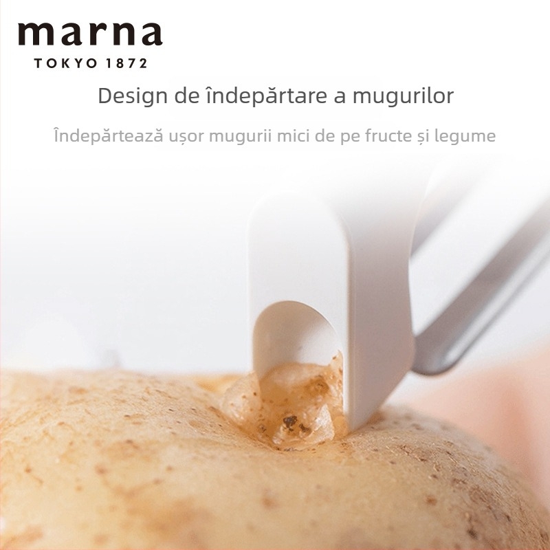 Marna curățător de fructe și legume, din oțel inoxidabil, cu lamă verticală