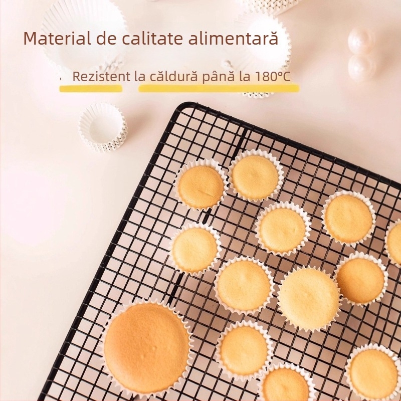 Cupe de hârtie Mooncake și cutie de ambalaj de unică folosință, formă de copt rezistentă la temperaturi înalte și bază antiulei