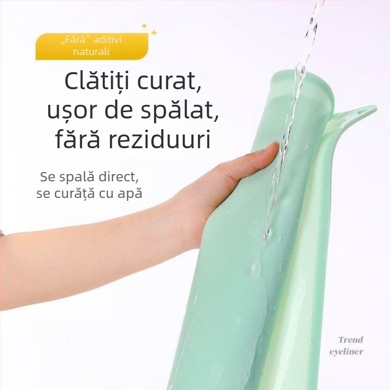Covor din silicon cu scară gradată pentru frământat și întins aluatul, culoare solidă, calitate alimentară, dimensiune mărită și grosime crescută