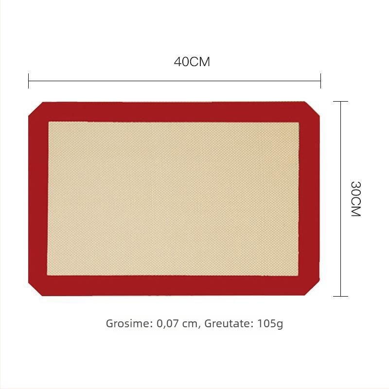 Covor din silicon pentru frământat aluat, placă de întins aluat, covoraș de făină, tavă de copt, covoraș din fibră de sticlă, covoraș pentru macarons, covoraș de copt din silicon