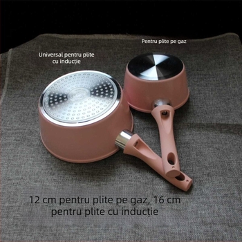 Tigaie mică de lapte în stil coreean, 12 cm, antiaderent, pentru mic dejun, ouă, găluște și deserturi