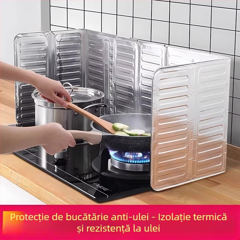 Protecţie împotriva stropilor de ulei în bucătărie, panou pliabil pentru perete pentru gătit la temperaturi înalte