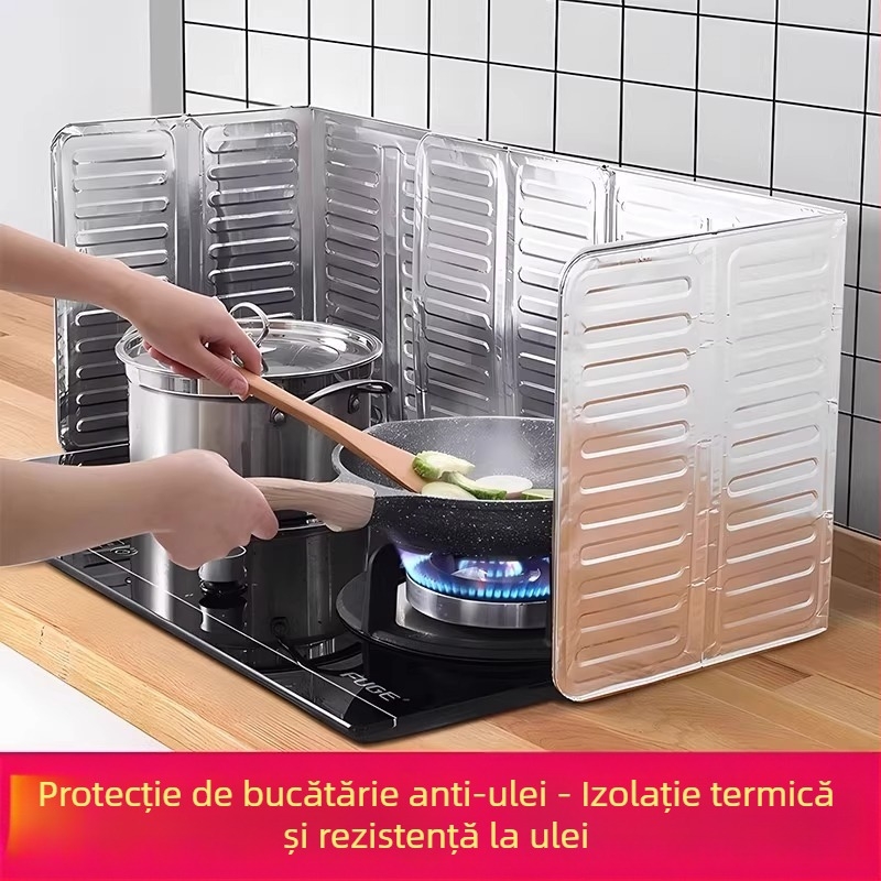 Protecţie împotriva stropilor de ulei în bucătărie, panou pliabil pentru perete pentru gătit la temperaturi înalte