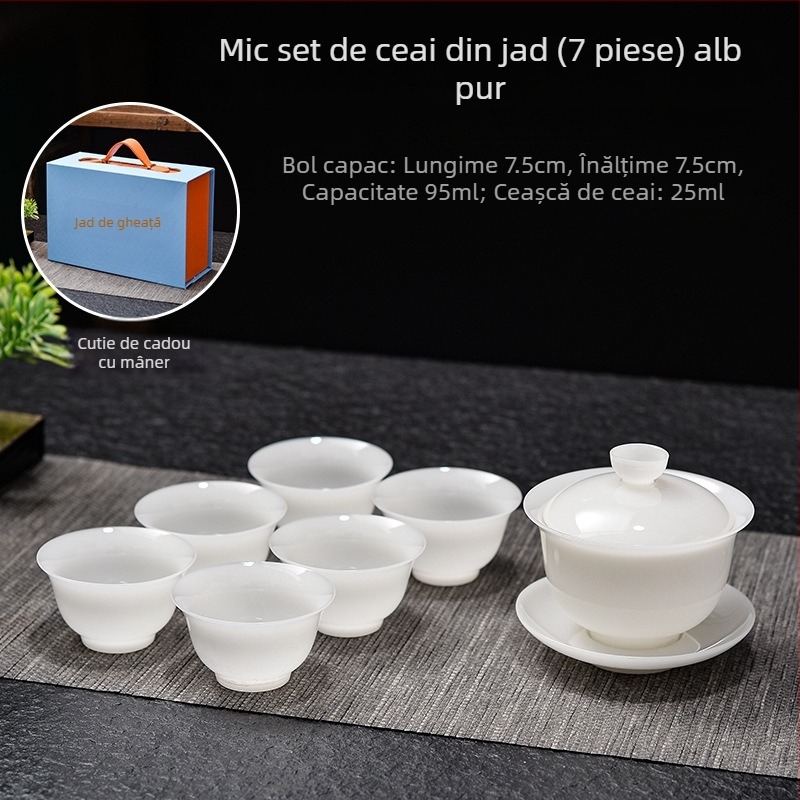 Set de ceai Kung Fu cu gaiwan și cești, ceramică pentru uz casnic, set de cești în nuanțe gradient