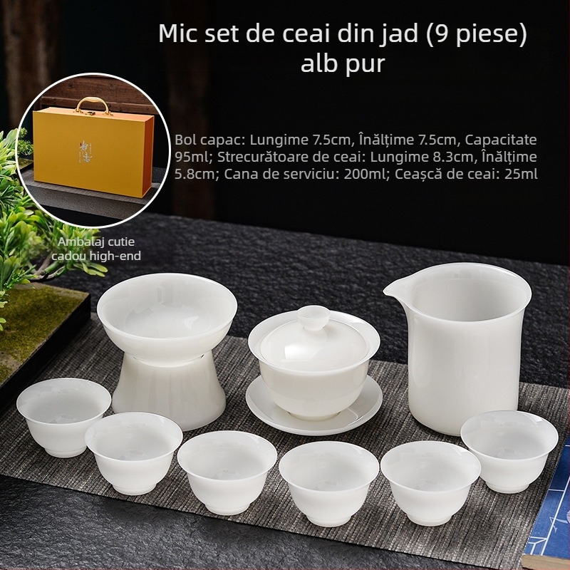 Set de ceai Kung Fu cu gaiwan și cești, ceramică pentru uz casnic, set de cești în nuanțe gradient