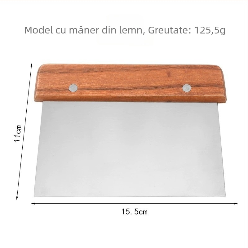 Cuțit din oțel inoxidabil pentru tăierea aluatului și a tățeilor, racletă pentru rulouri de orez și clătite
