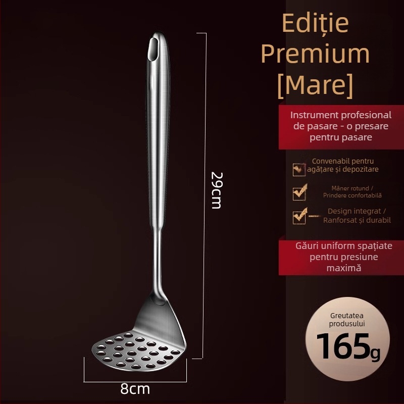 Presă de cartofi din oțel inoxidabil 304, instrument multifuncțional de bucătărie pentru piure și usturoi