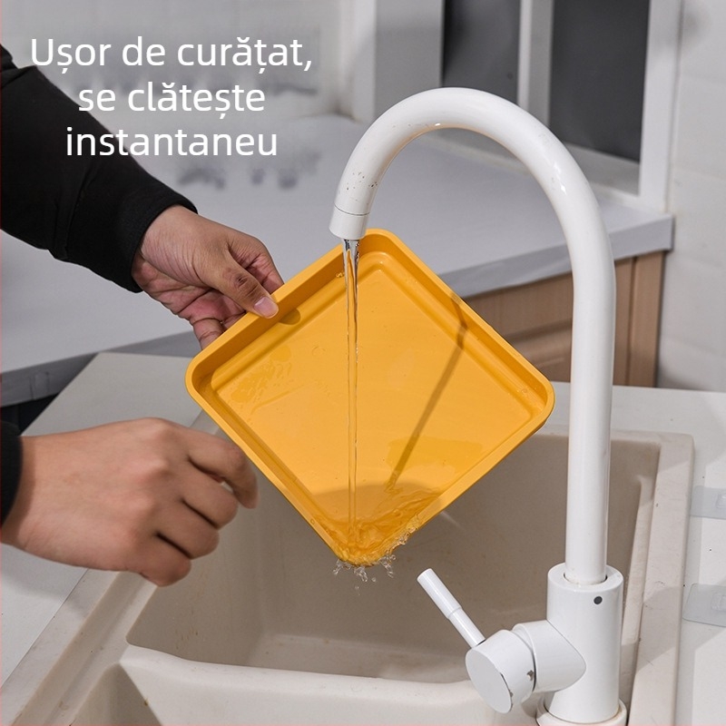 Raft din PP pentru bucătărie pentru depozitare și servire, farfurie pentru fructe, tavă de pregătire pentru hot pot, farfurie de uz casnic