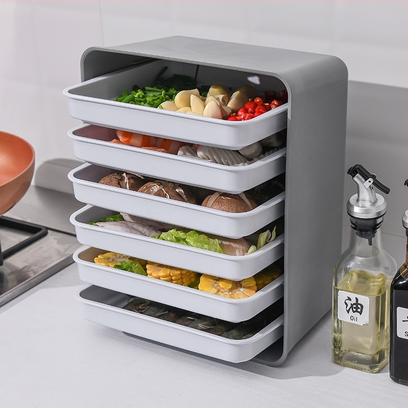 Raft din PP pentru bucătărie pentru depozitare și servire, farfurie pentru fructe, tavă de pregătire pentru hot pot, farfurie de uz casnic