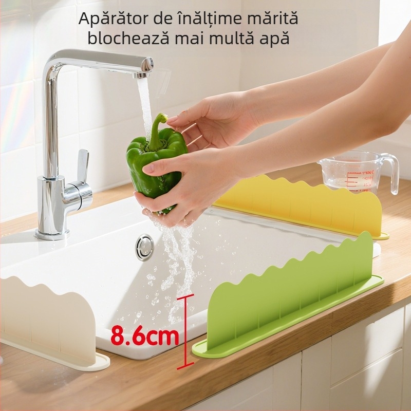 Barieră din silicon pentru chiuvetă și blat de bucătărie, protecție împotriva stropilor