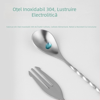Lingură de bar din oțel inoxidabil, mâner lung, pentru cocktailuri, cafea și ceai cu lapte; amestecător în mai multe dimensiuni