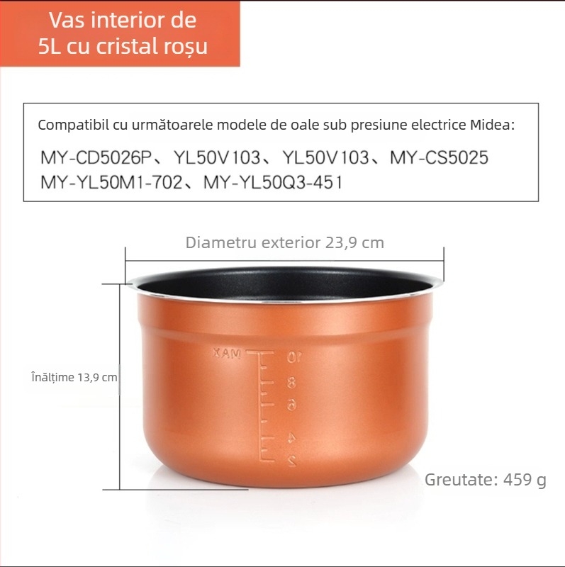 Accesorii universale pentru vasul interior al oalei cu presiune electrică Midea, strat gros, antiaderent