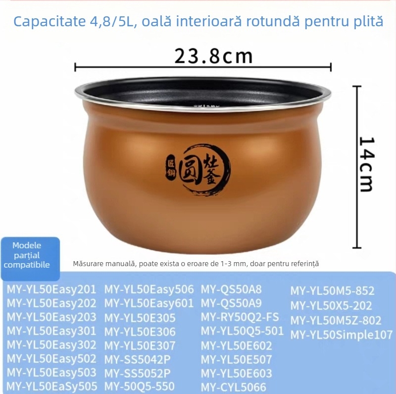 Accesorii universale pentru vasul interior al oalei cu presiune electrică Midea, strat gros, antiaderent