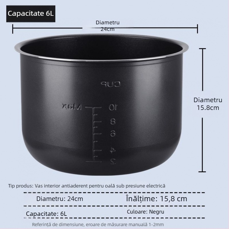 Accesorii universale pentru vasul interior al oalei cu presiune electrică Midea, strat gros, antiaderent