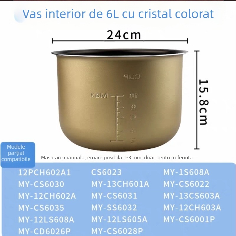Accesorii universale pentru vasul interior al oalei cu presiune electrică Midea, strat gros, antiaderent