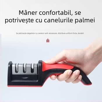 Ascuțitor de cuțite pentru bucătărie cu piatră de ascuțit – instrument multifuncțional