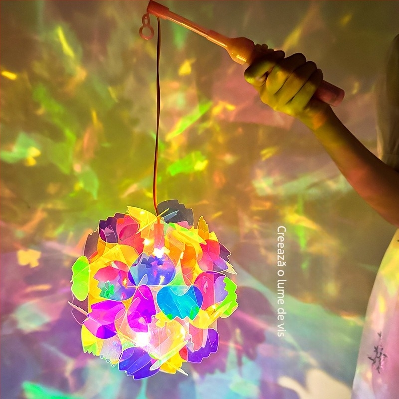 Lanterne din celofan colorate – kit DIY pentru copii, materiale pentru lampă de proiecție portabilă și jocuri cu lumină și umbră