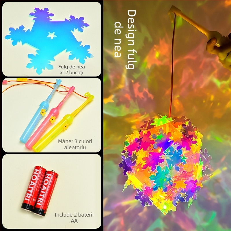 Lanterne din celofan colorate – kit DIY pentru copii, materiale pentru lampă de proiecție portabilă și jocuri cu lumină și umbră