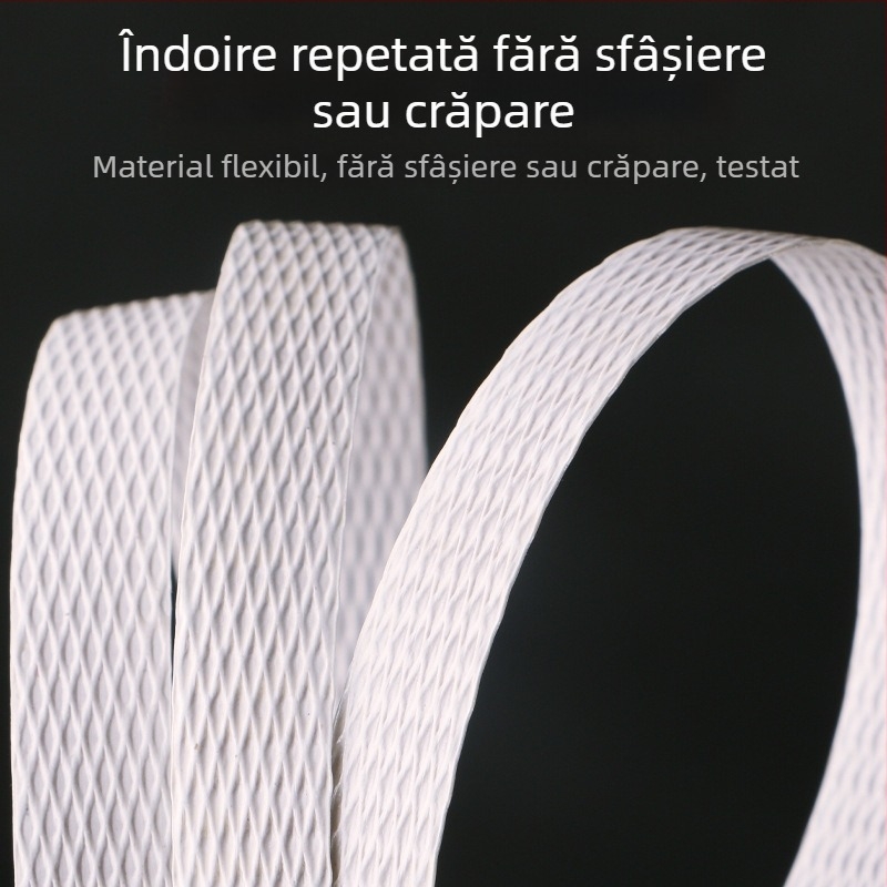 Bandă de ambalare PP albă, bandă de ambalaj din plastic cu topire la cald și cataramă, mașină de ambalare manuală, calitate industrială