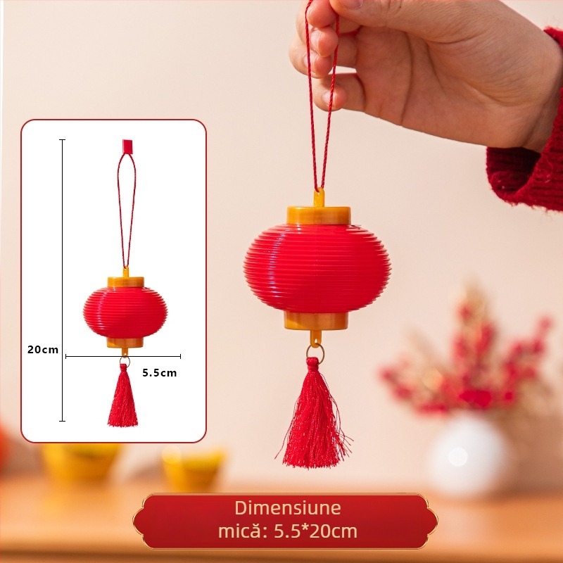 Fanar inteligent cu senzor de lumină, impermeabil și rezistent la soare, decor exterior pentru pensiuni și curți, lampion cu urare de binecuvântare pentru Anul Nou