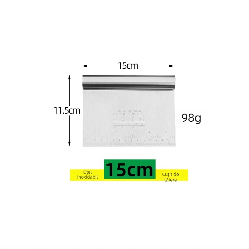 Nine Likes spatulă din oțel inoxidabil pentru cremă de tort, set cu cinci dimensiuni pentru aluat